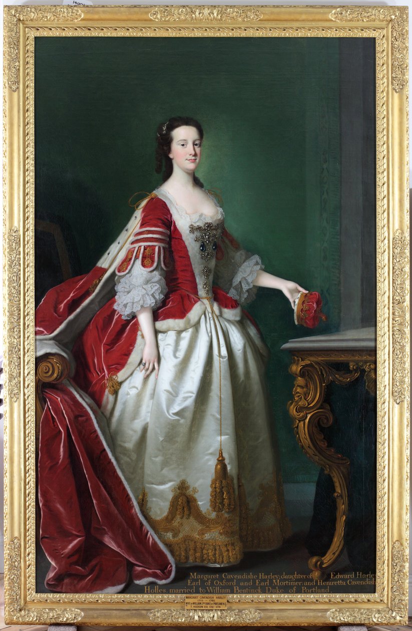 Lady Margaret Cavendish-Holles-Harley, vévodkyně z Portlandu, kolem roku 1744 od Thomas Hudson