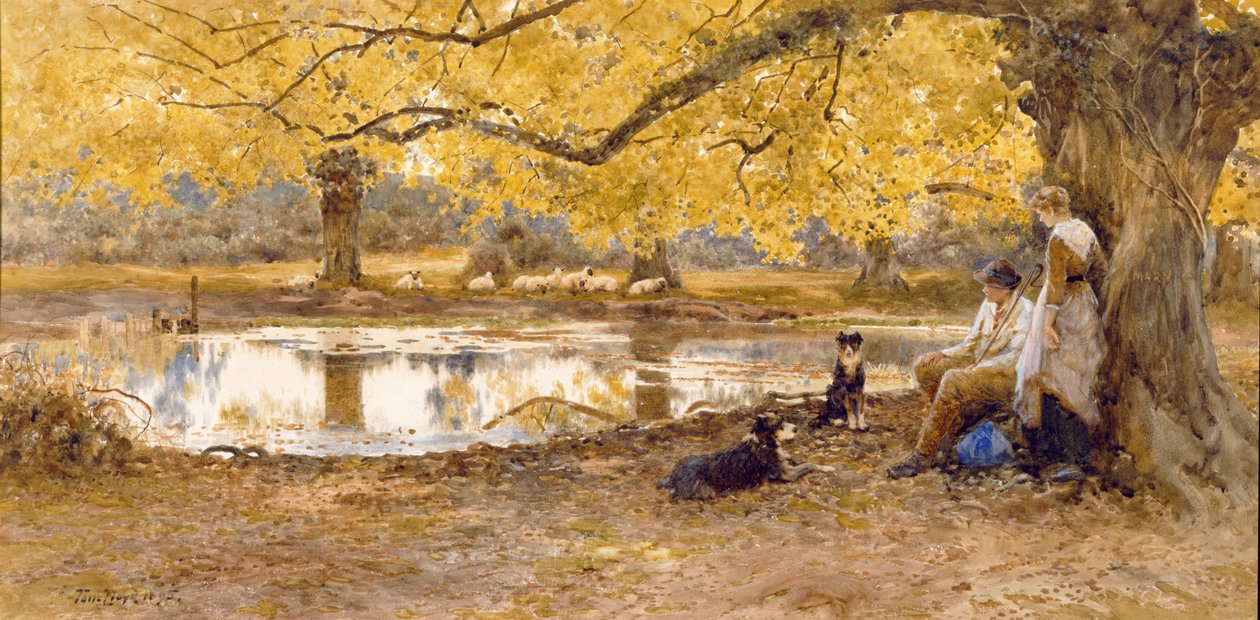 The Trysting Place, 1895 (wc a barva karoserie) od Thomas James Lloyd