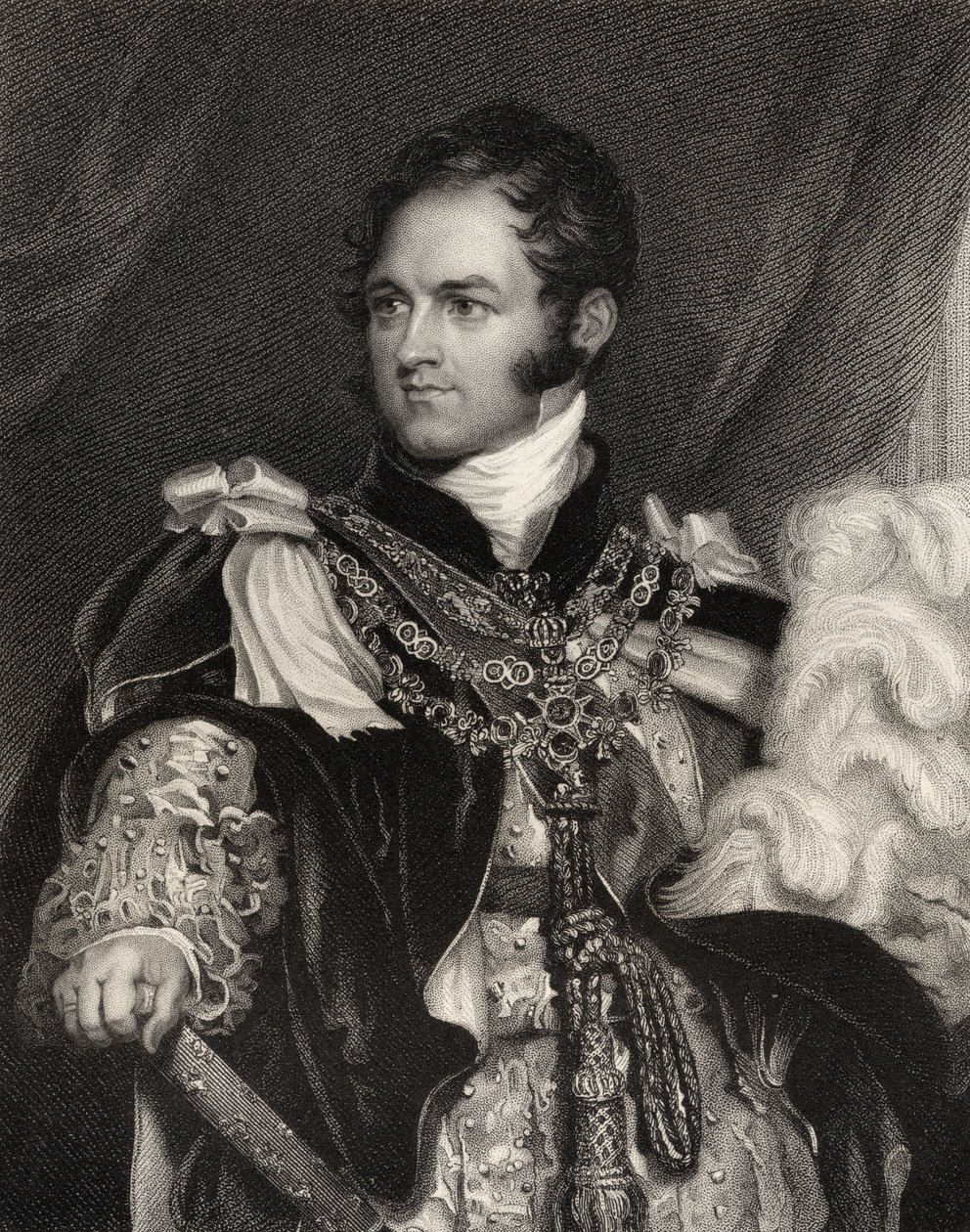 Leopold George Chretien Frederic Saxe-Coburg, vyrytý J. Thomsonem, z 