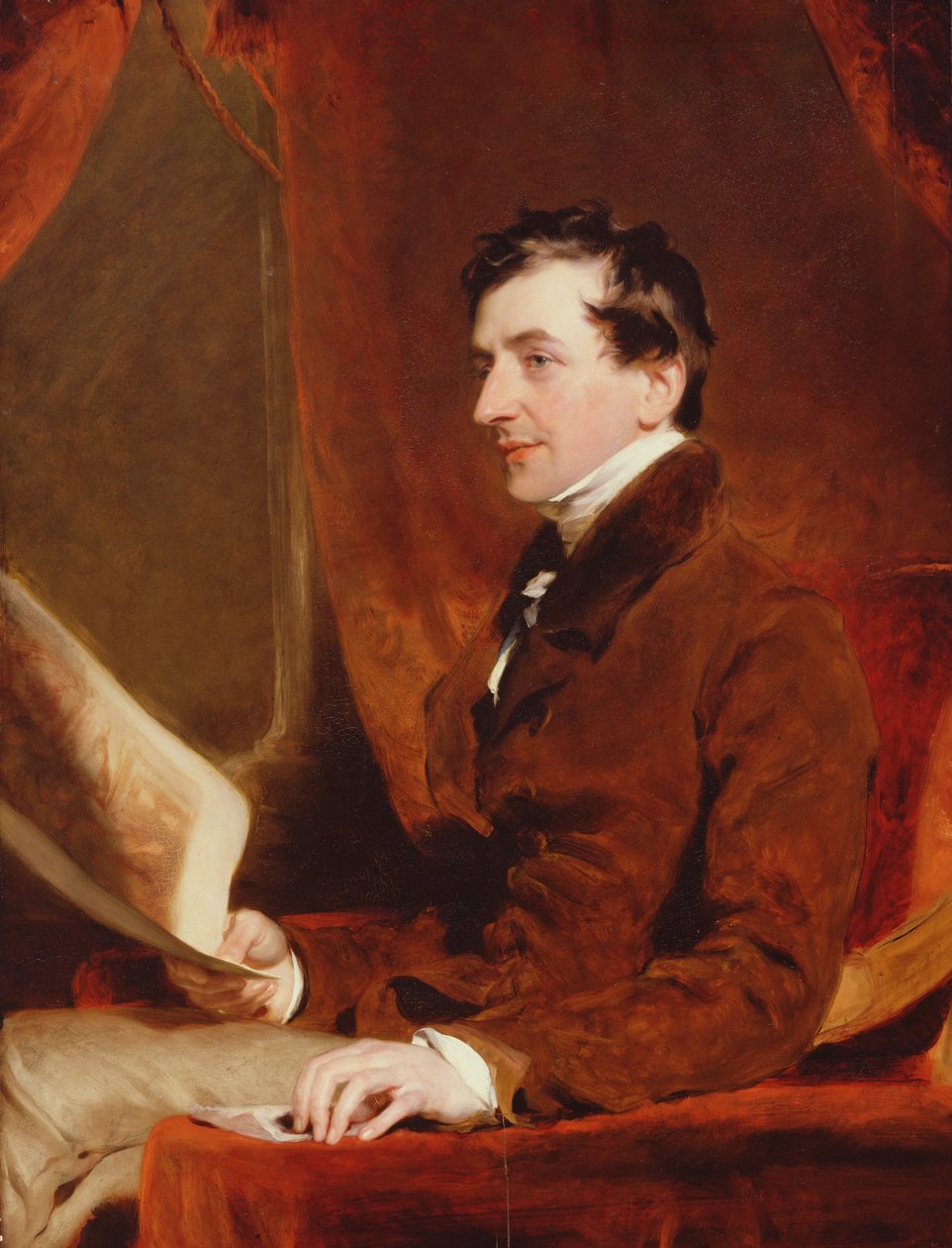 Portrét Samuela Woodburna, asi 1820 od Thomas Lawrence