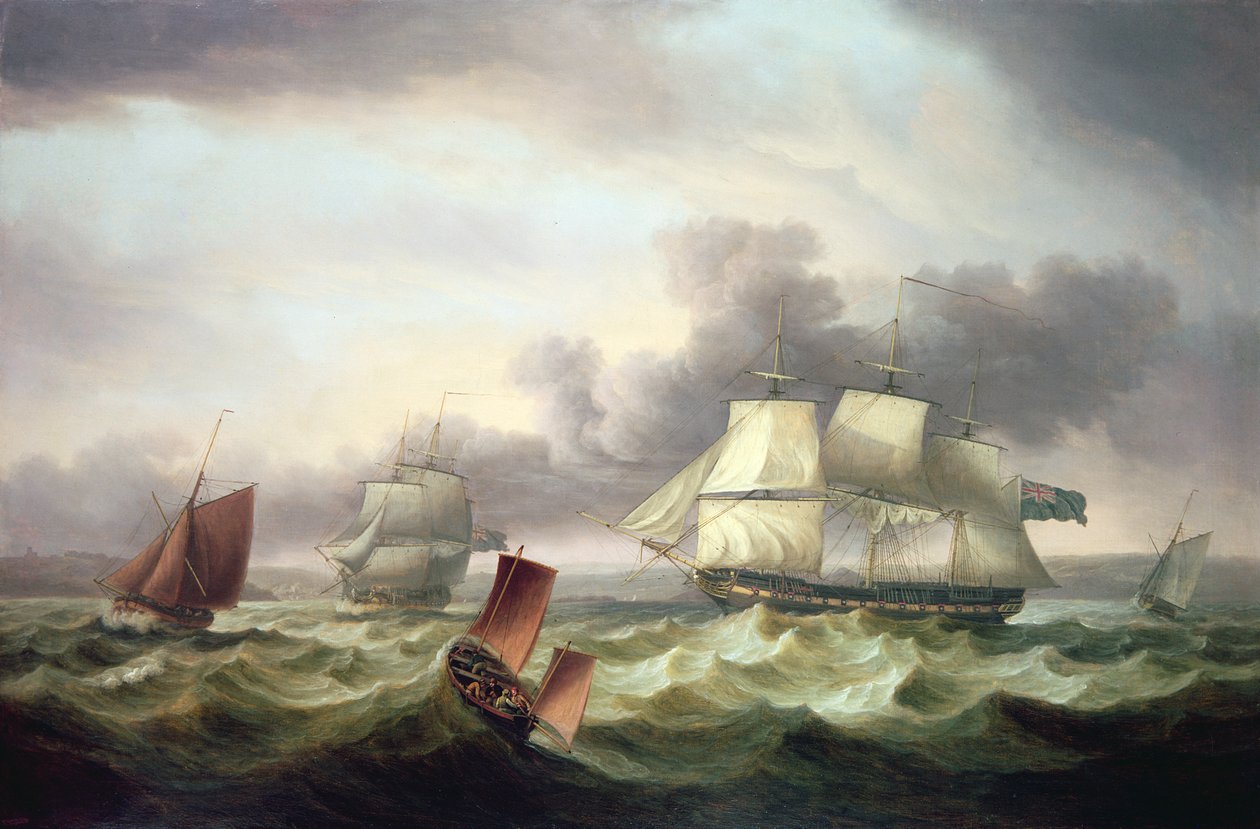 Odeslání z Plymouth Sound od Thomas Luny