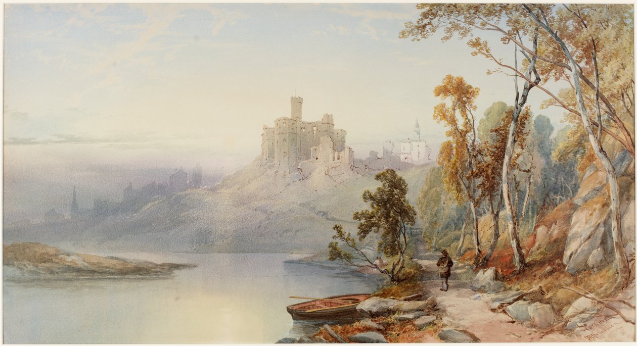 Hrad Warkworth (barva těla) od Thomas Miles II Richardson