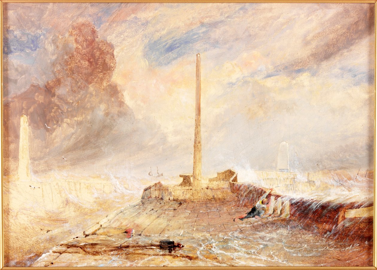 Sunderland Piers in a Storm od Thomas Miles Richardson