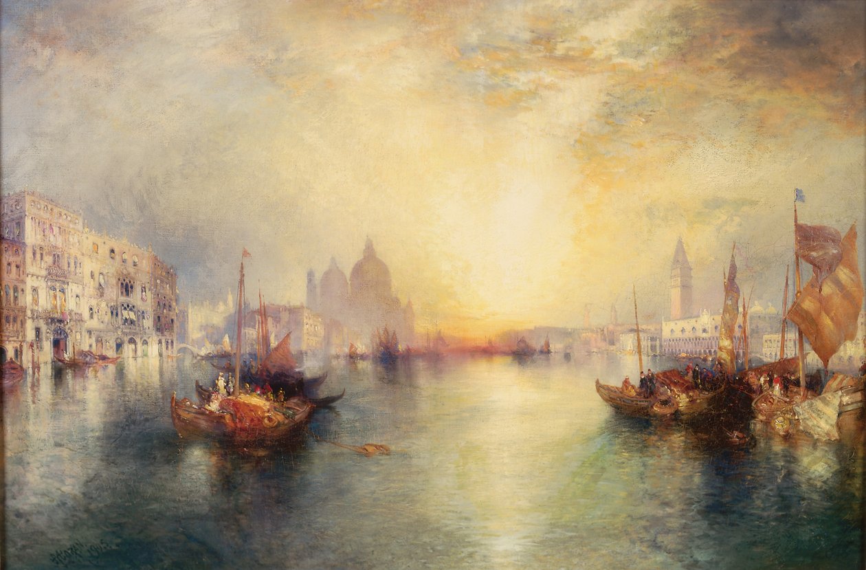 Vstup do Canal Grande, Benátky, 1905 od Thomas Moran