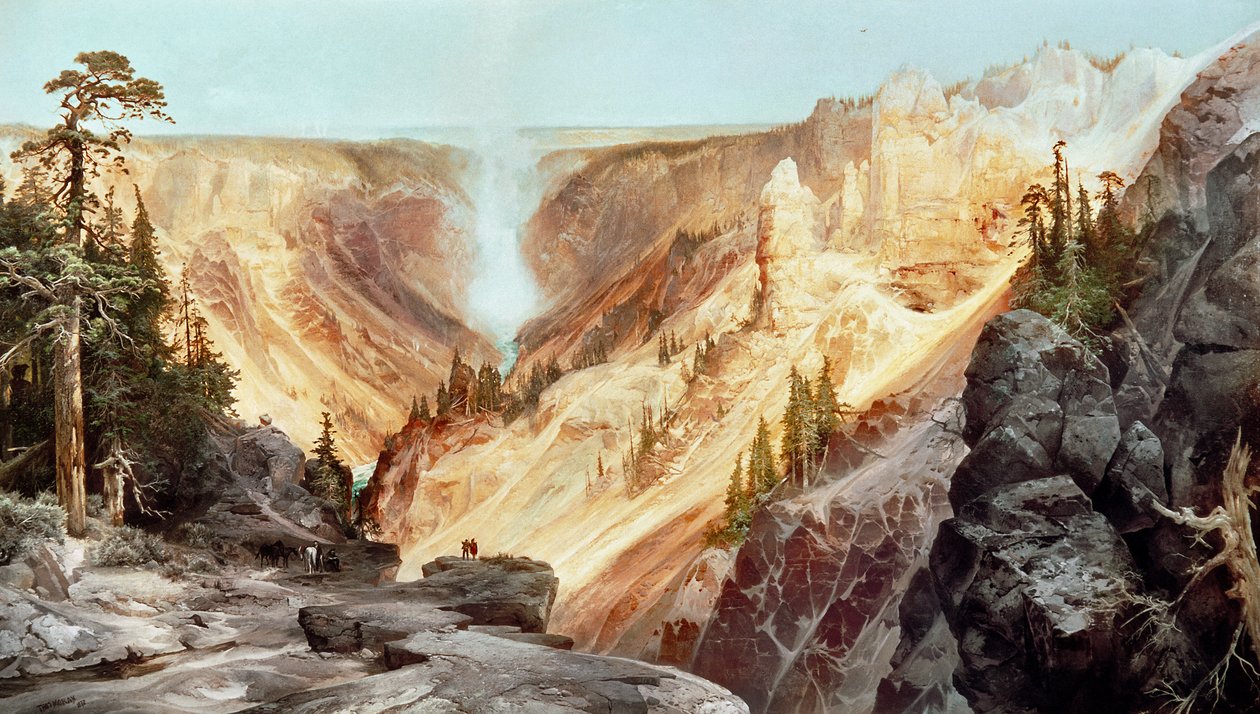 Velký kaňon v Yellowstone, 1872 od Thomas Moran