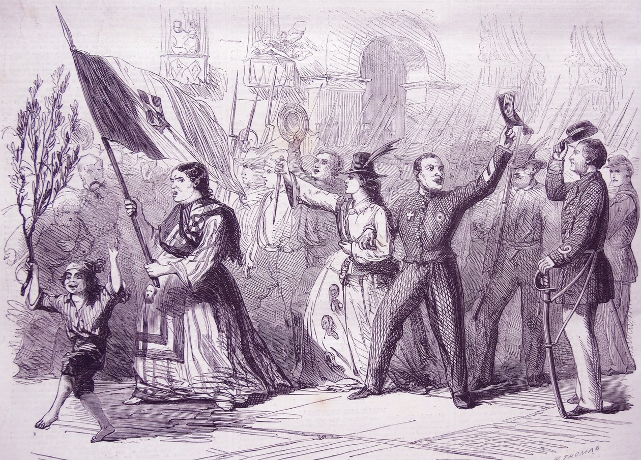 Revoluce v Neapoli, 1860 od Thomas Nast