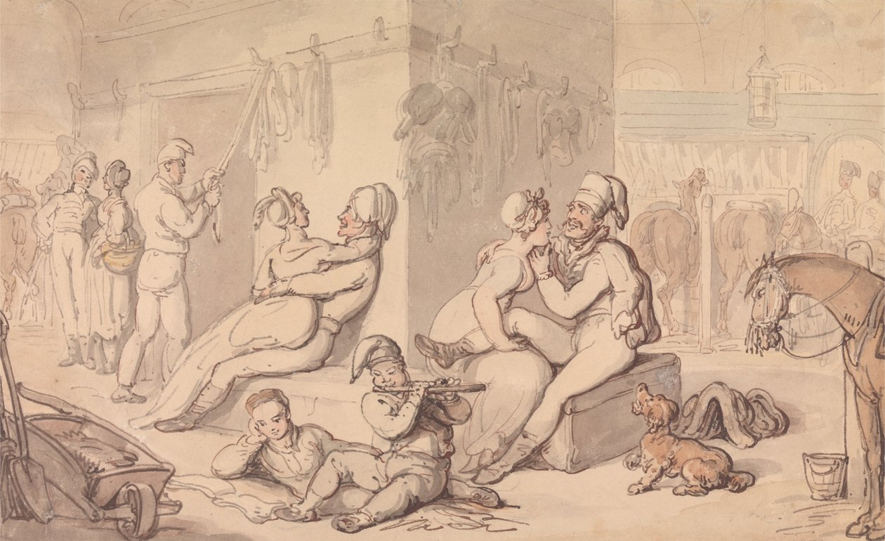 Jízdní kasárna od Thomas Rowlandson