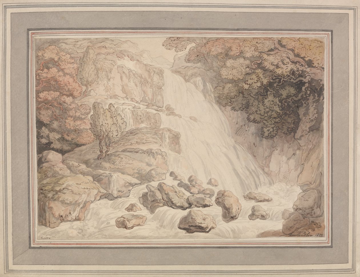 Vysoký vodopád od Thomas Rowlandson