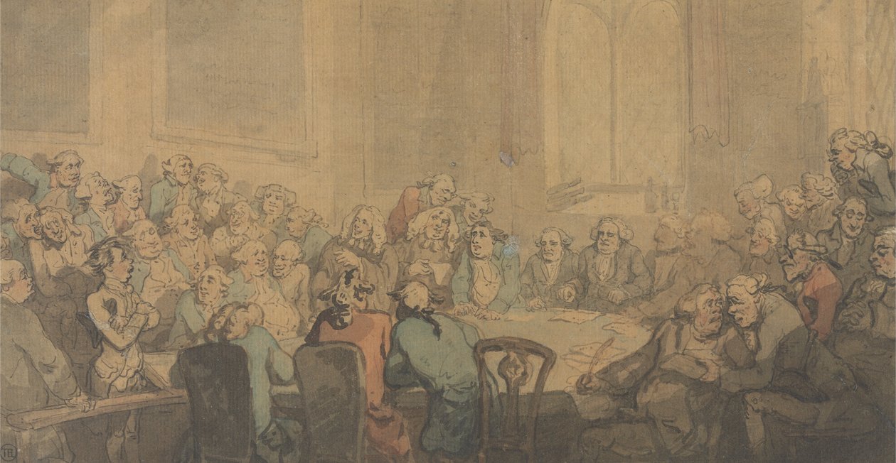 Právní hádka od Thomas Rowlandson