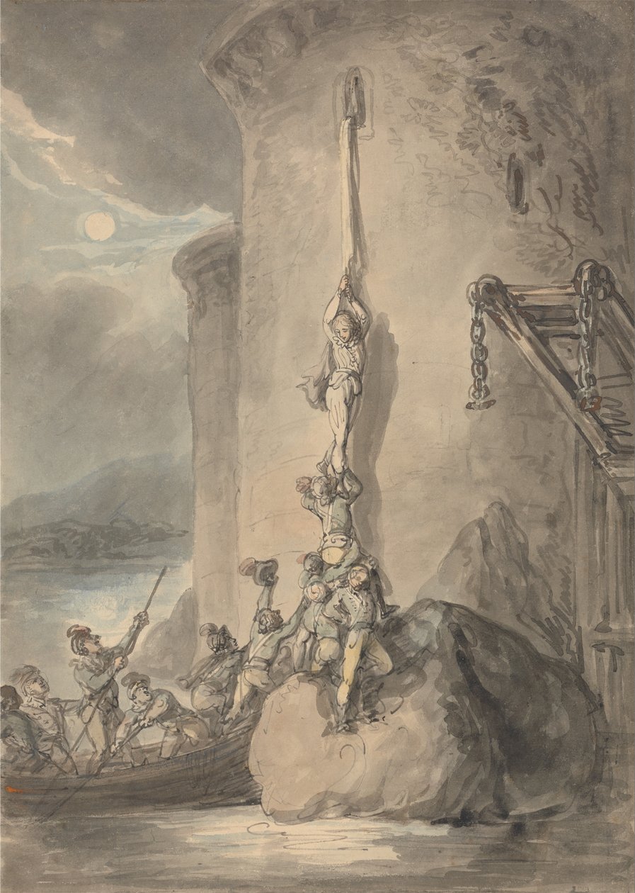 Vojenský únik od Thomas Rowlandson