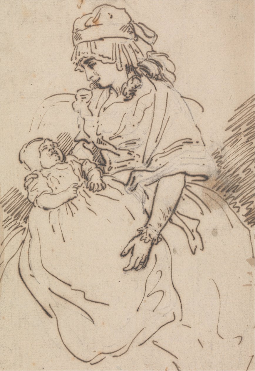 Matka a dítě od Thomas Rowlandson