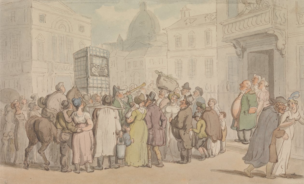 Punch and Judy Show od Thomas Rowlandson