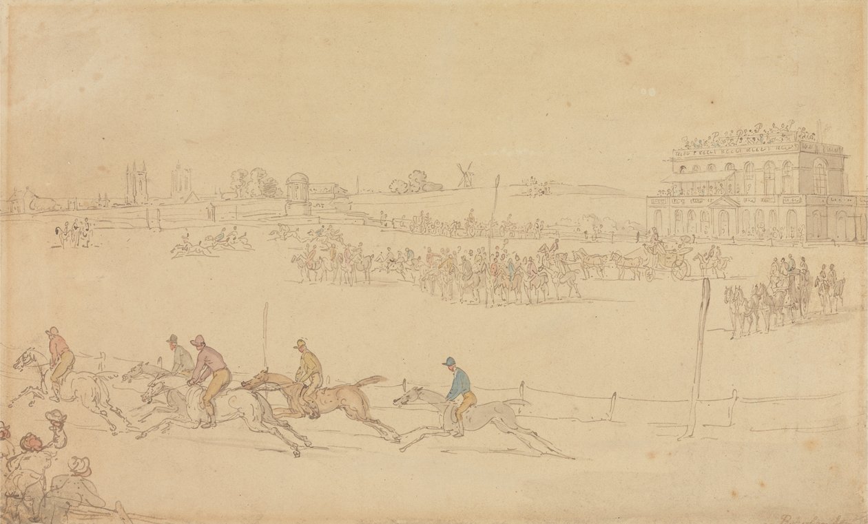 Závod na Knavesmire v Yorku od Thomas Rowlandson