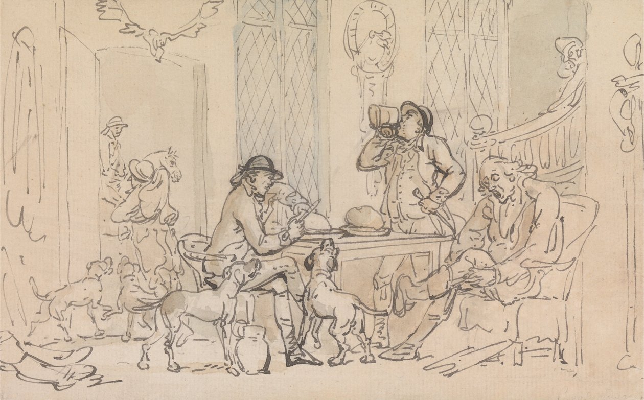 Snídaně před Huntem od Thomas Rowlandson