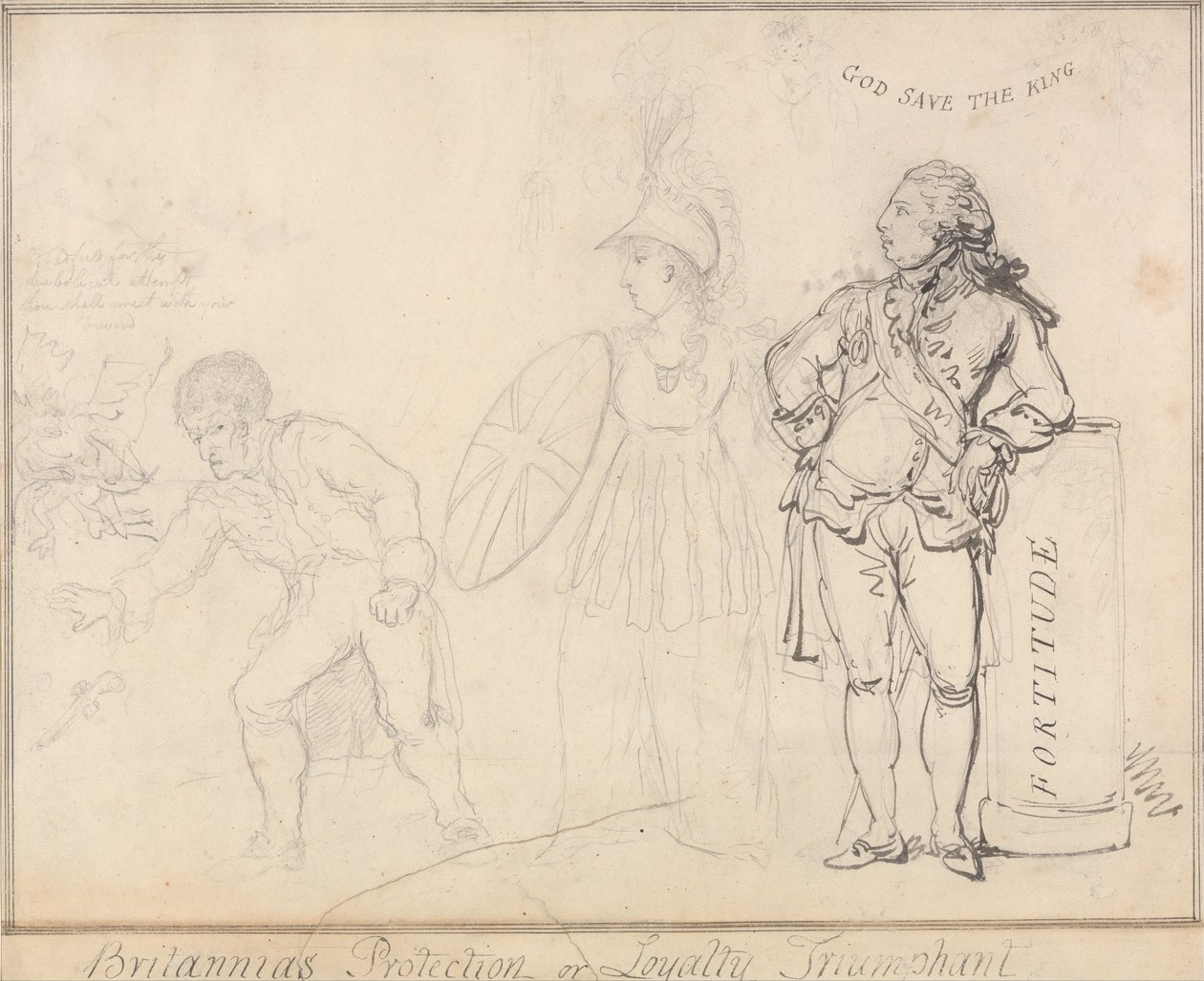 Britannias Protection nebo Loyalty Triumphant od Thomas Rowlandson