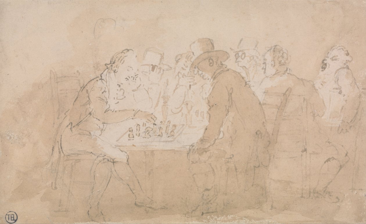 Šachisté od Thomas Rowlandson