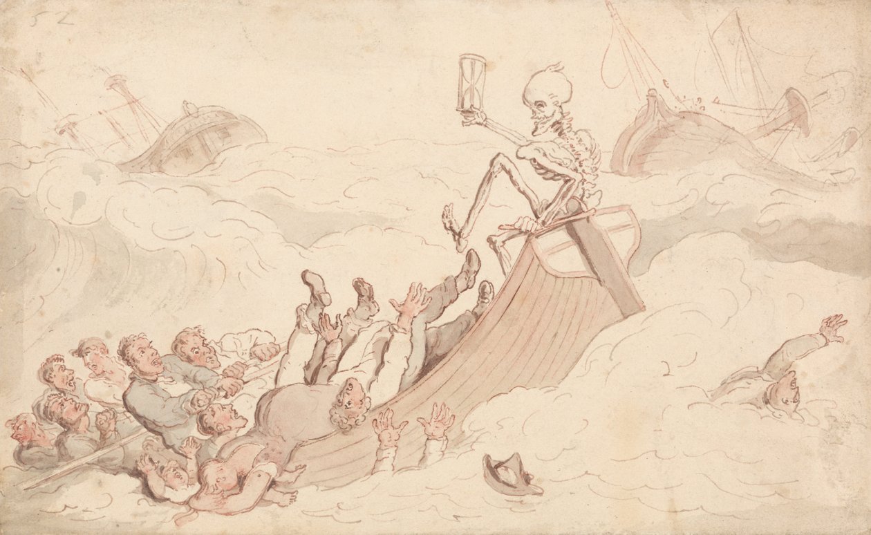 Death Turned Pilot od Thomas Rowlandson