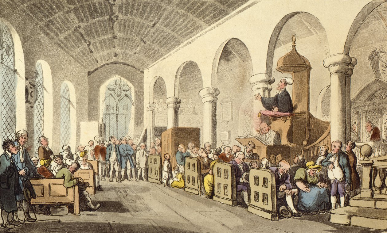 Dr. Syntax Preaching od Thomas Rowlandson