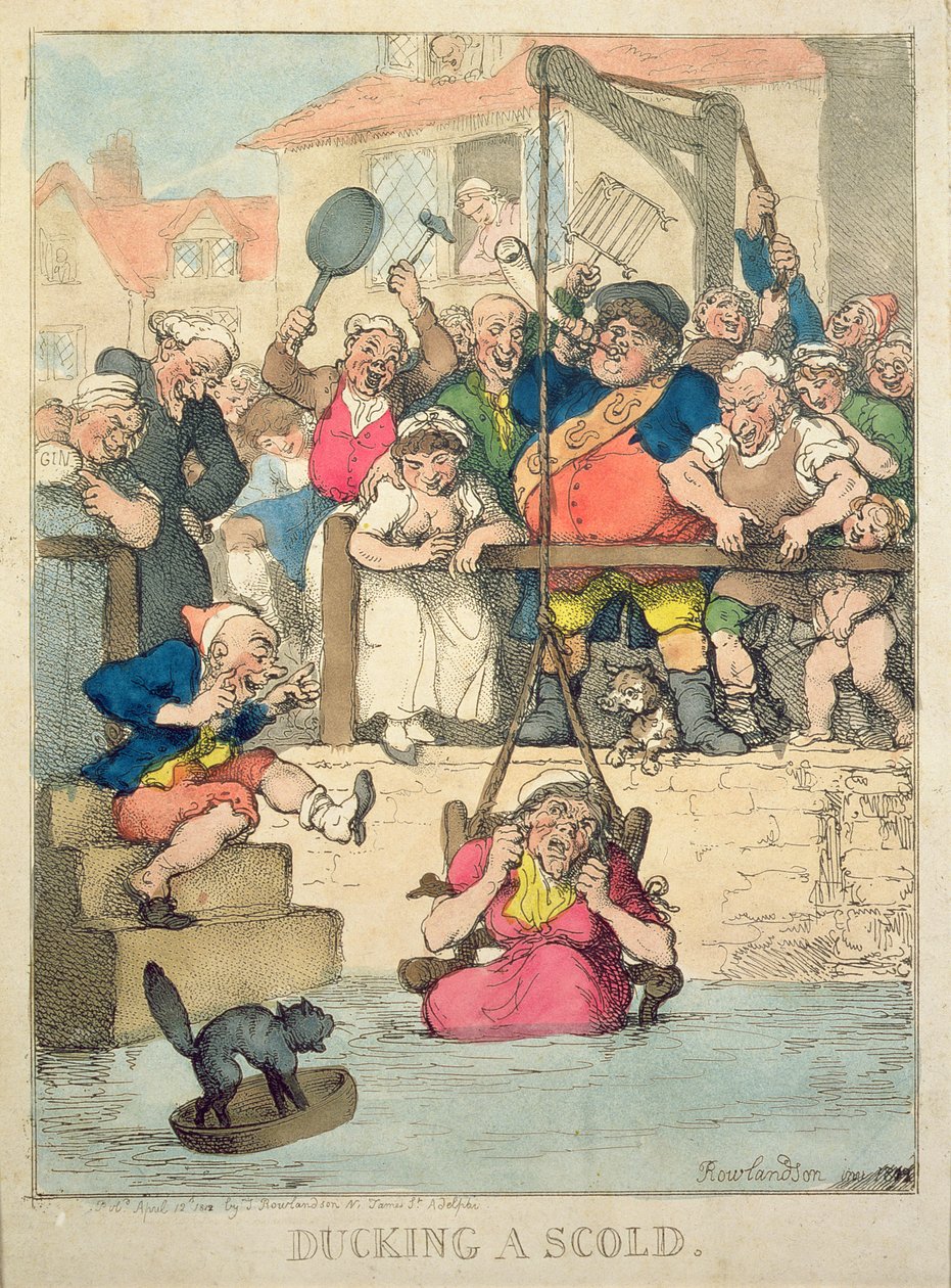 Ducking a Scold, 1812 od Thomas Rowlandson