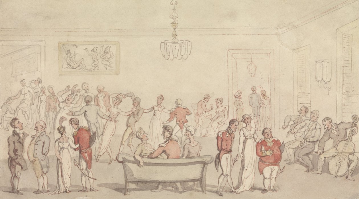 Elegantní firemní tanec od Thomas Rowlandson