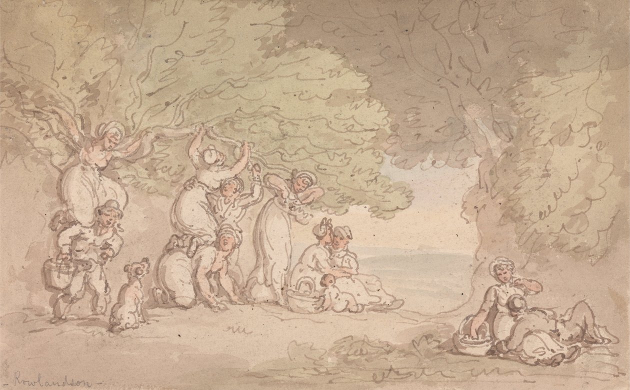 Sběr ovoce a ořechů od Thomas Rowlandson