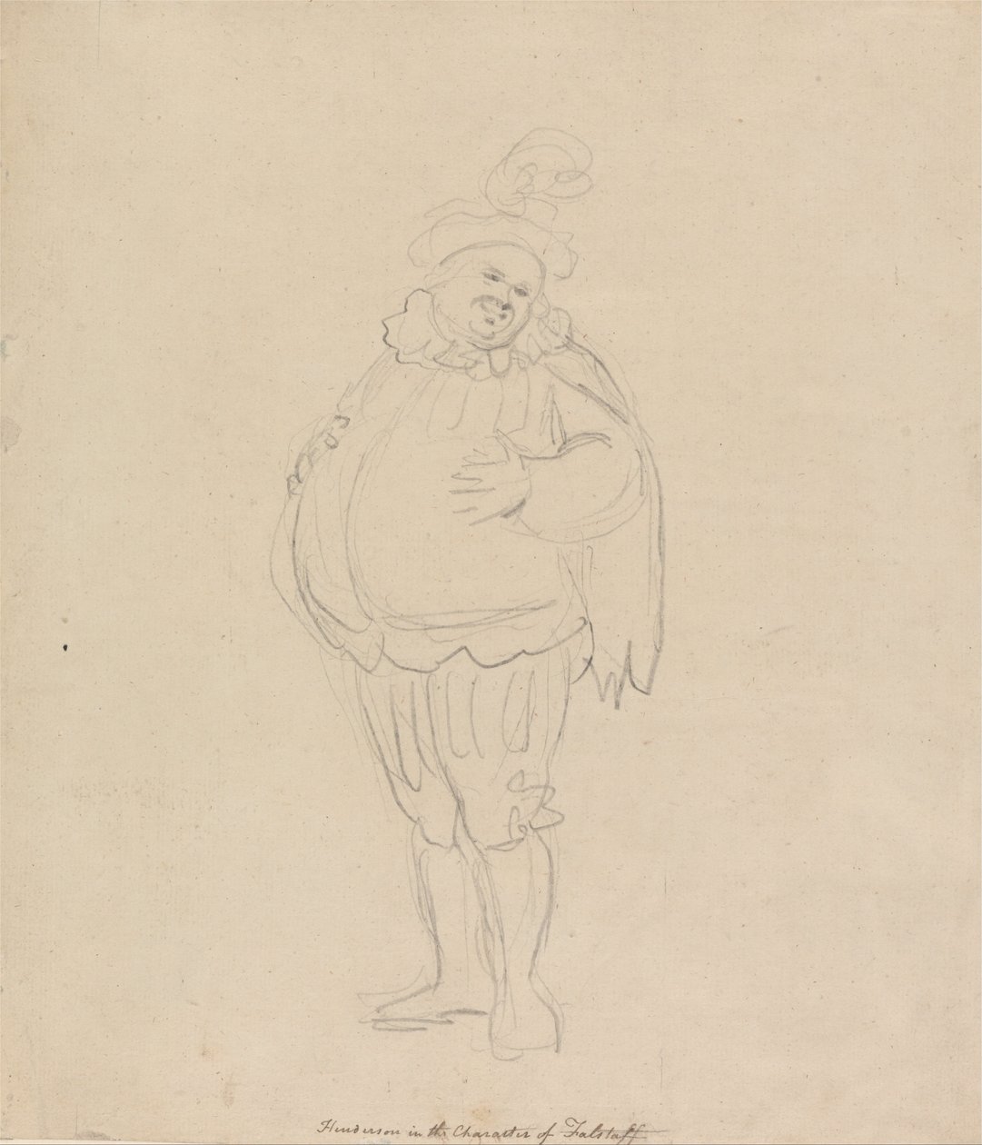 Henderson v postavě Falstaffa od Thomas Rowlandson