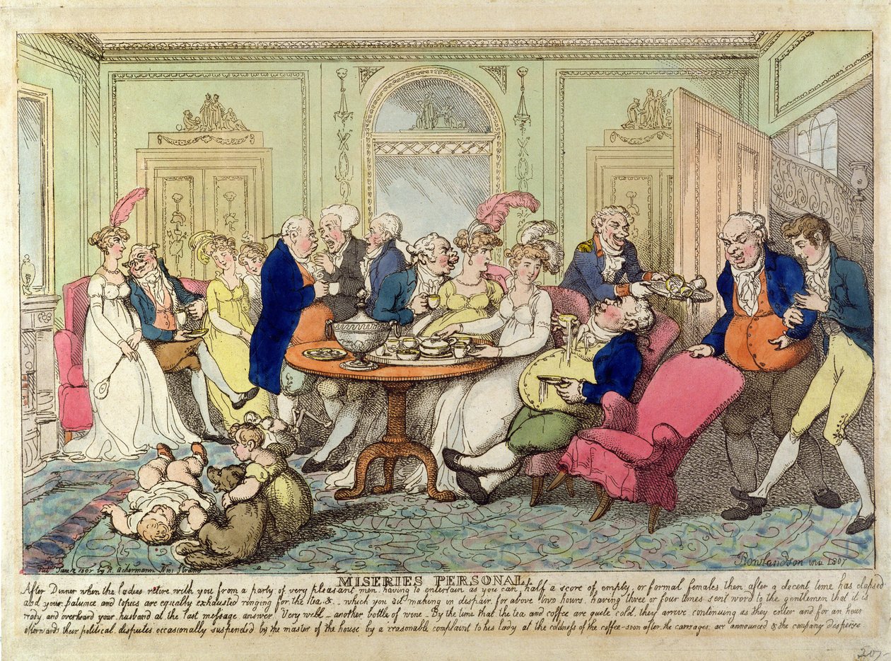 Miseries Personal (barevný lept) od Thomas Rowlandson