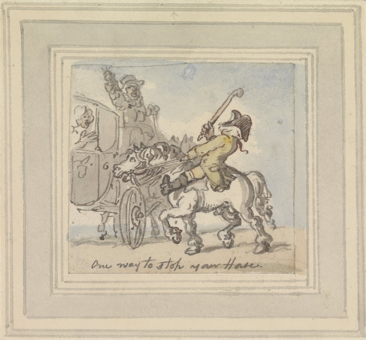 Jeden způsob, jak zastavit svého koně od Thomas Rowlandson
