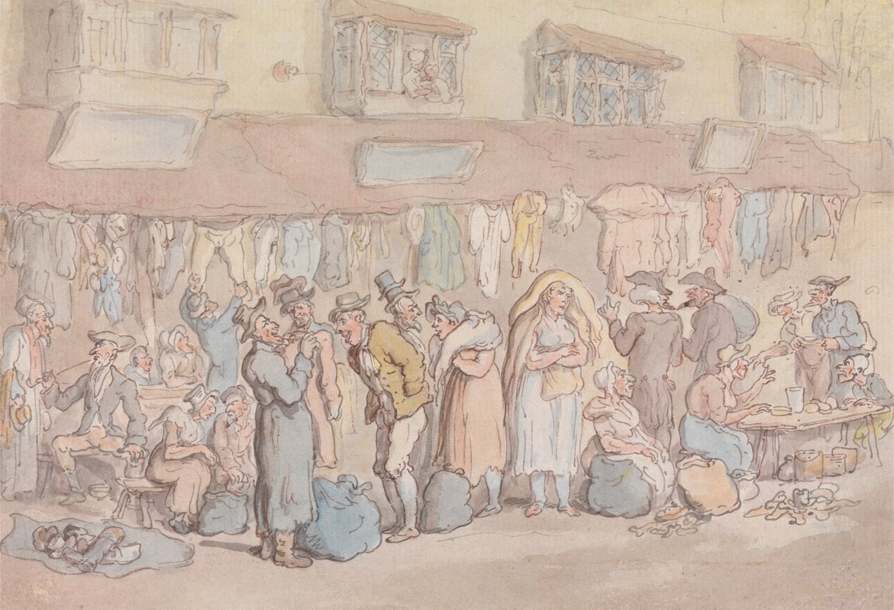 Rag Fair nebo Rosemary Lane od Thomas Rowlandson