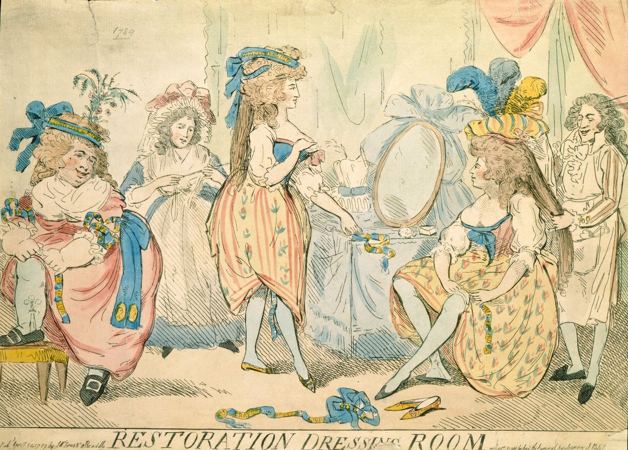 Restaurátorská šatna c.1789 od Thomas Rowlandson