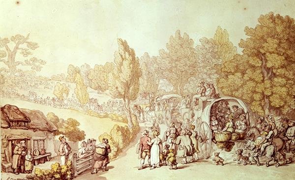 Cesta do Epsomu, 1812 od Thomas Rowlandson