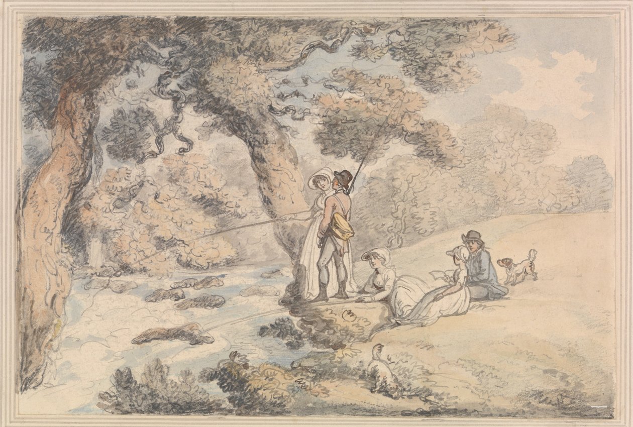 Angling Party od Thomas Rowlandson