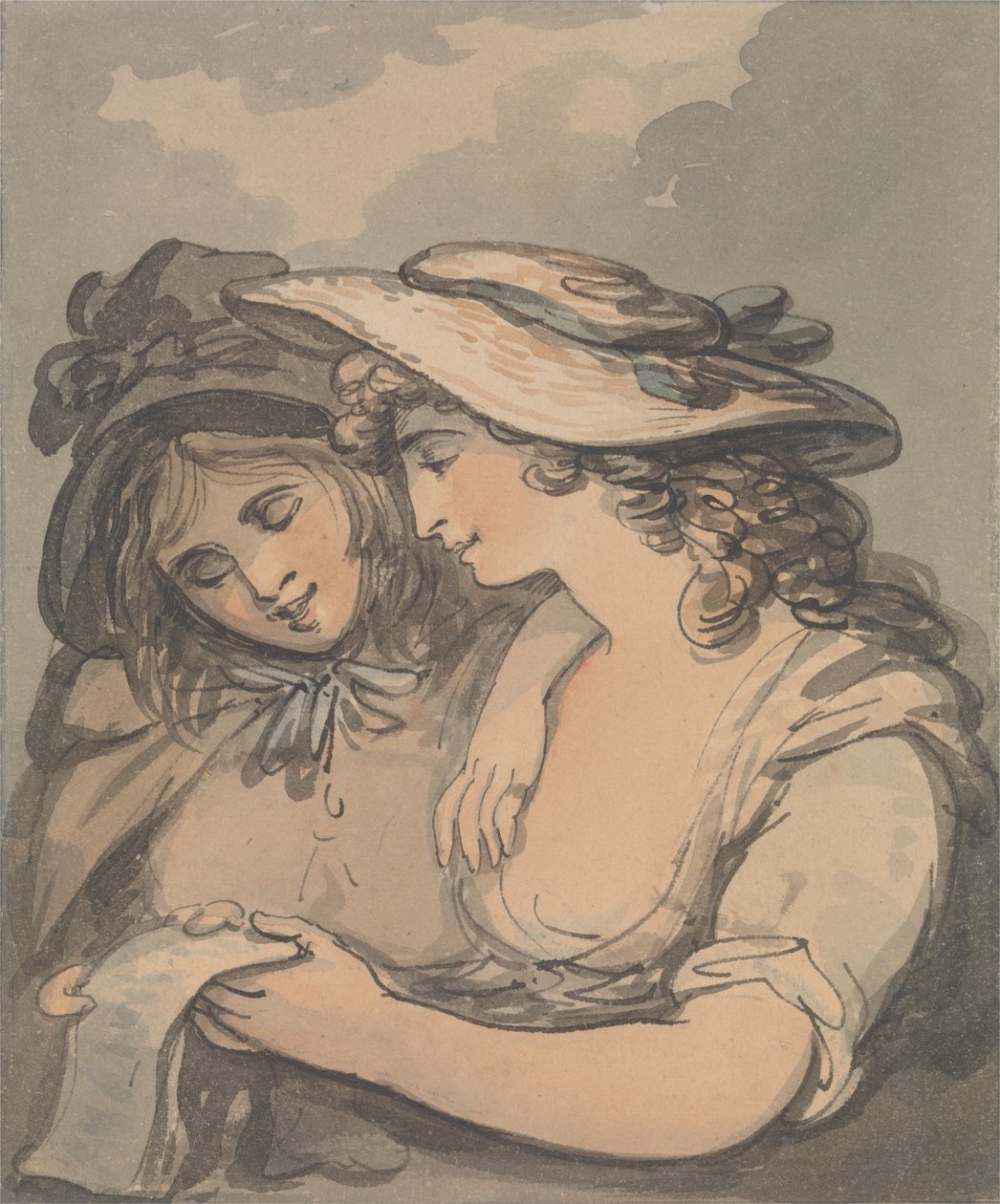 Zpěváci balady od Thomas Rowlandson