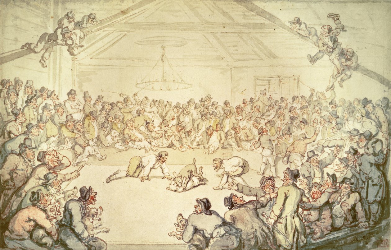 Psí zápas od Thomas Rowlandson