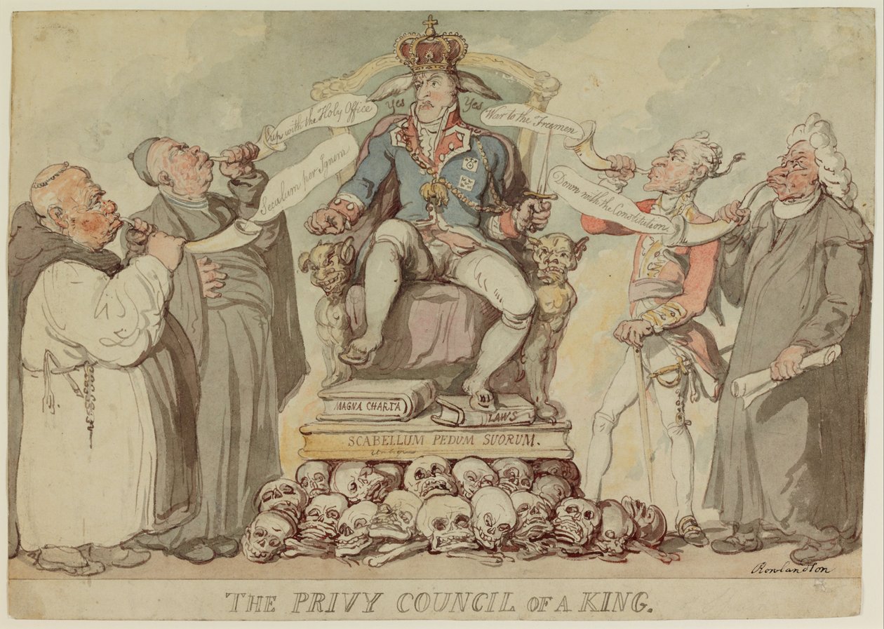 Tajná rada krále od Thomas Rowlandson