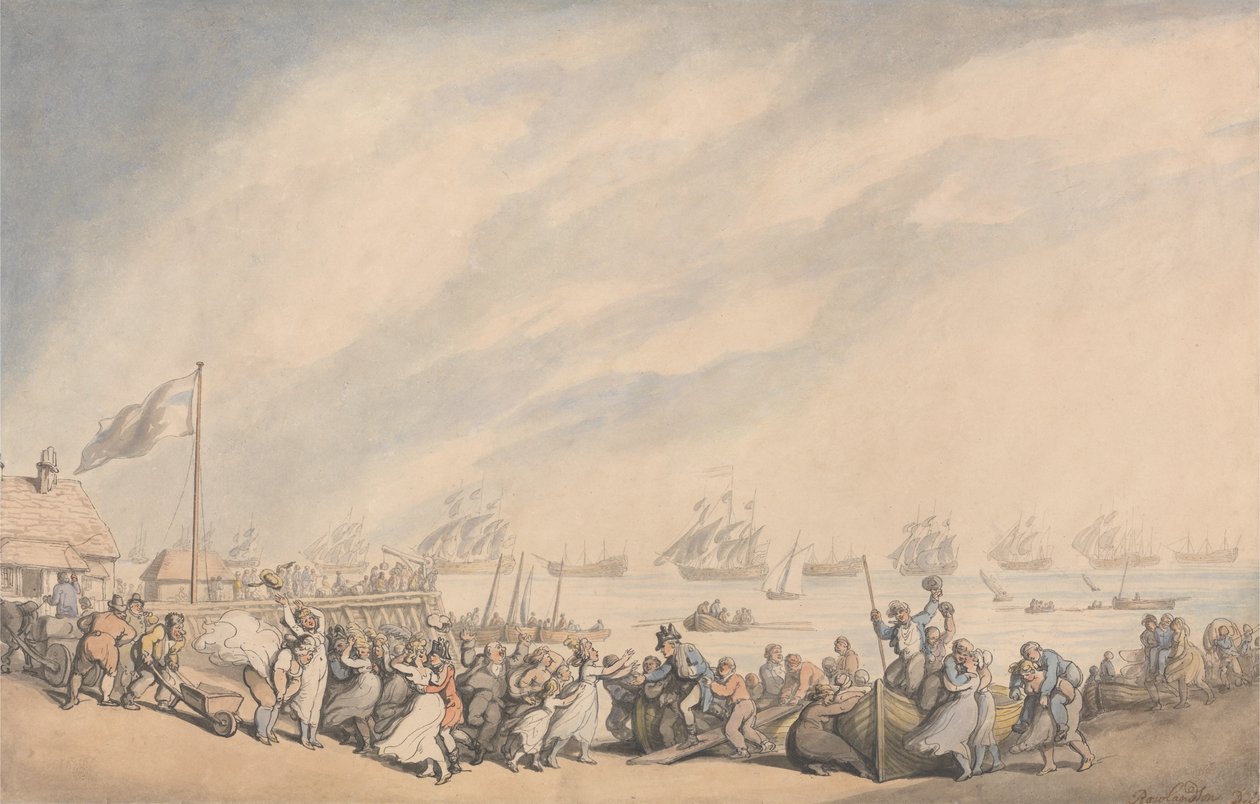 Návrat flotily do Great Yarmouth v roce 1797 od Thomas Rowlandson