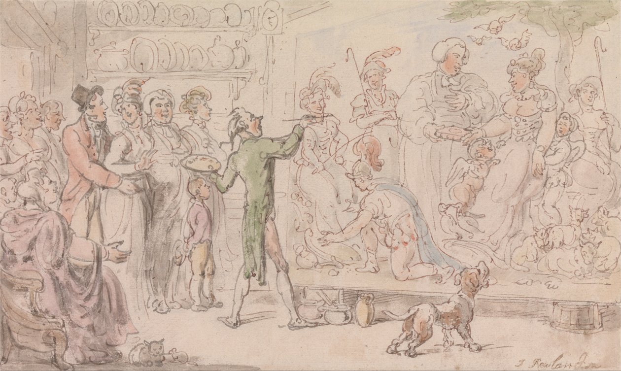 Farář z Wakefieldu - Rodinný obraz od Thomas Rowlandson