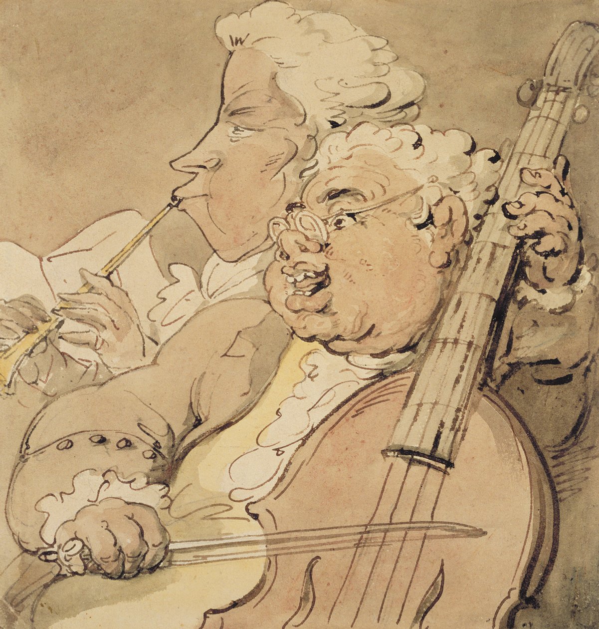 Dva hudebníci, kolem roku 1774 od Thomas Rowlandson