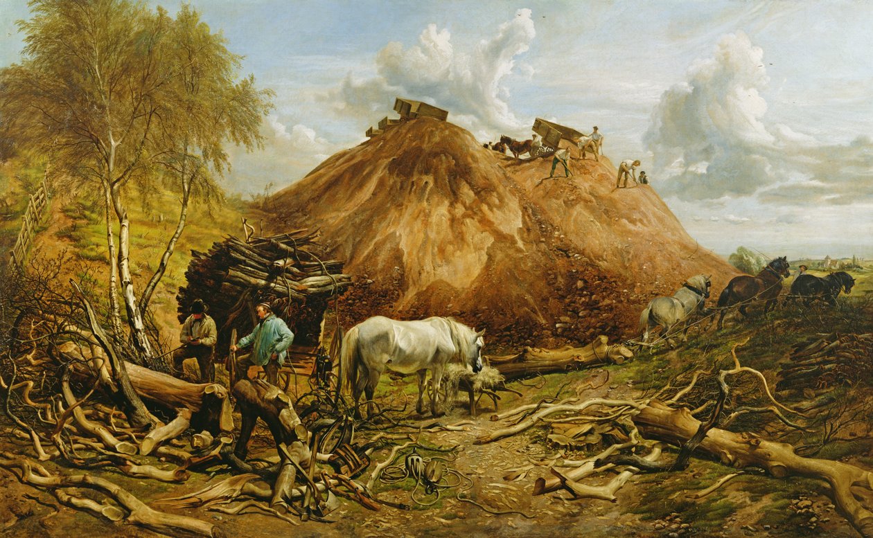 Clearing the Wood for the Iron Way, 1880 od Thomas Sidney Cooper