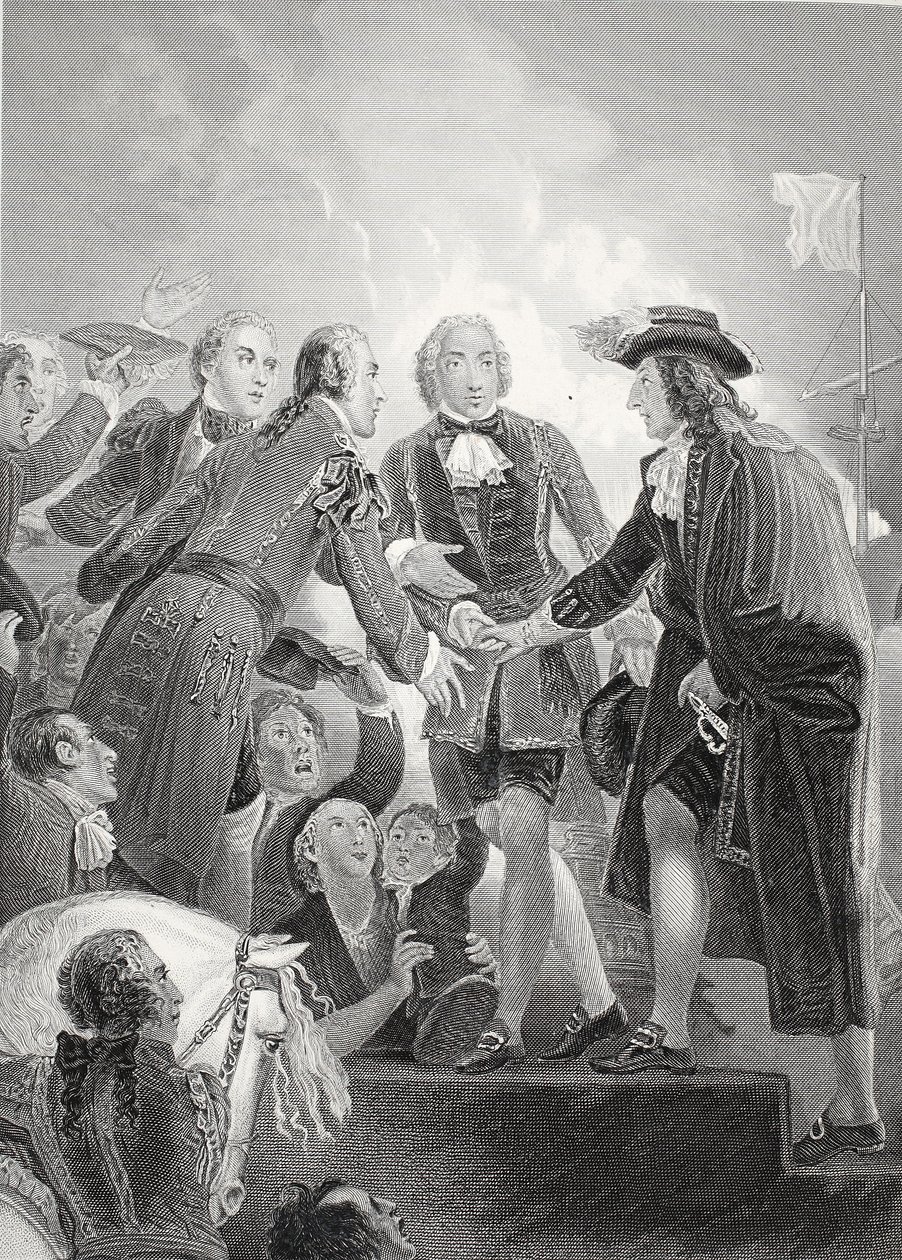 The Landing of William 3rd at Torbay, vyrytý A.H. Payne od Thomas Stothard
