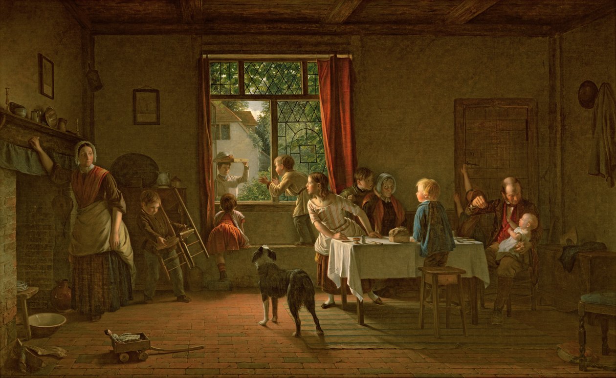 Pečené prase, 1862 od Thomas Webster