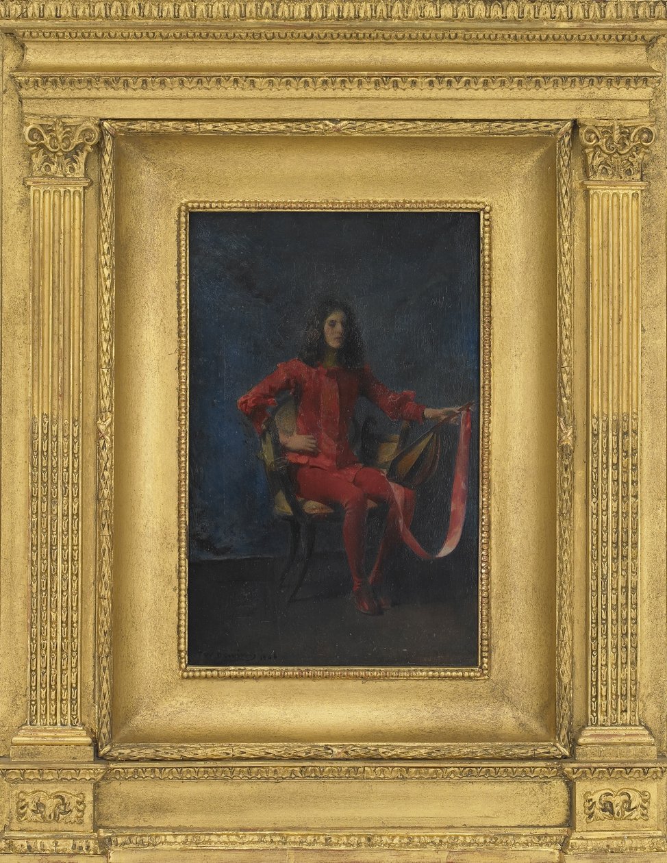 La Comedienne, 1906 (olej na dřevěné desce) od Thomas Wilmer Dewing