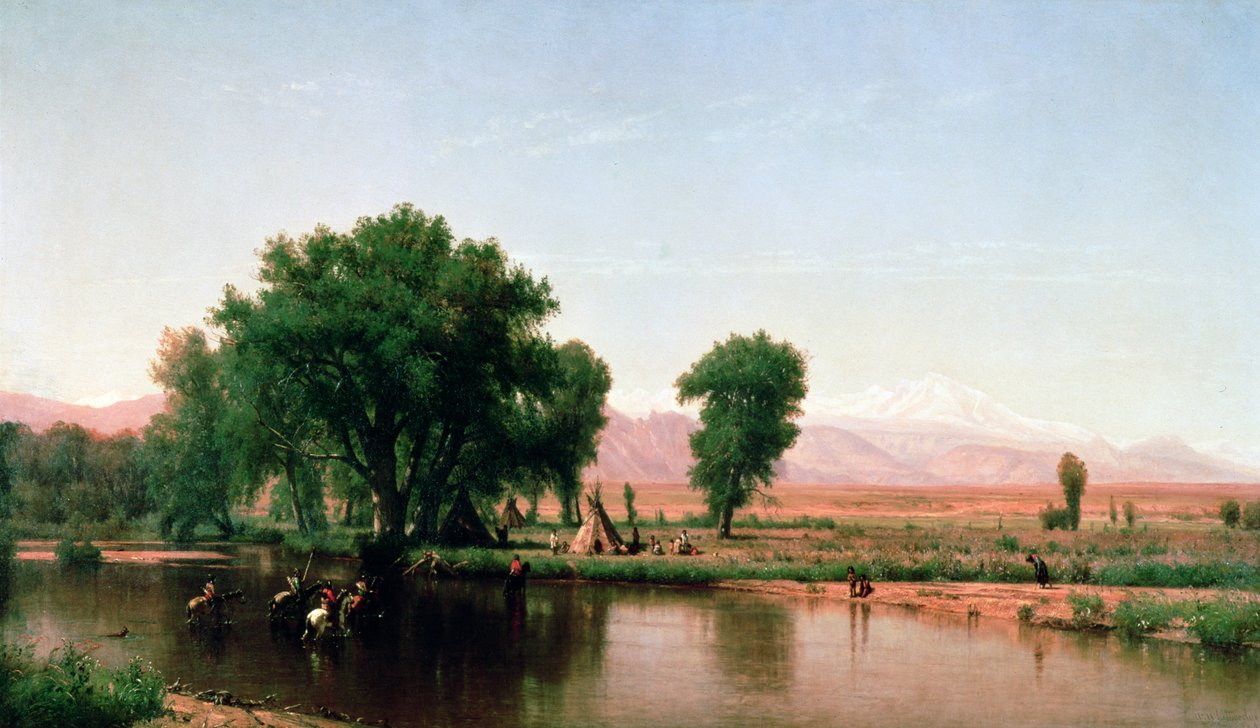 Přejezd přes Ford, Platte River, Colorado od Thomas Worthington Whittredge