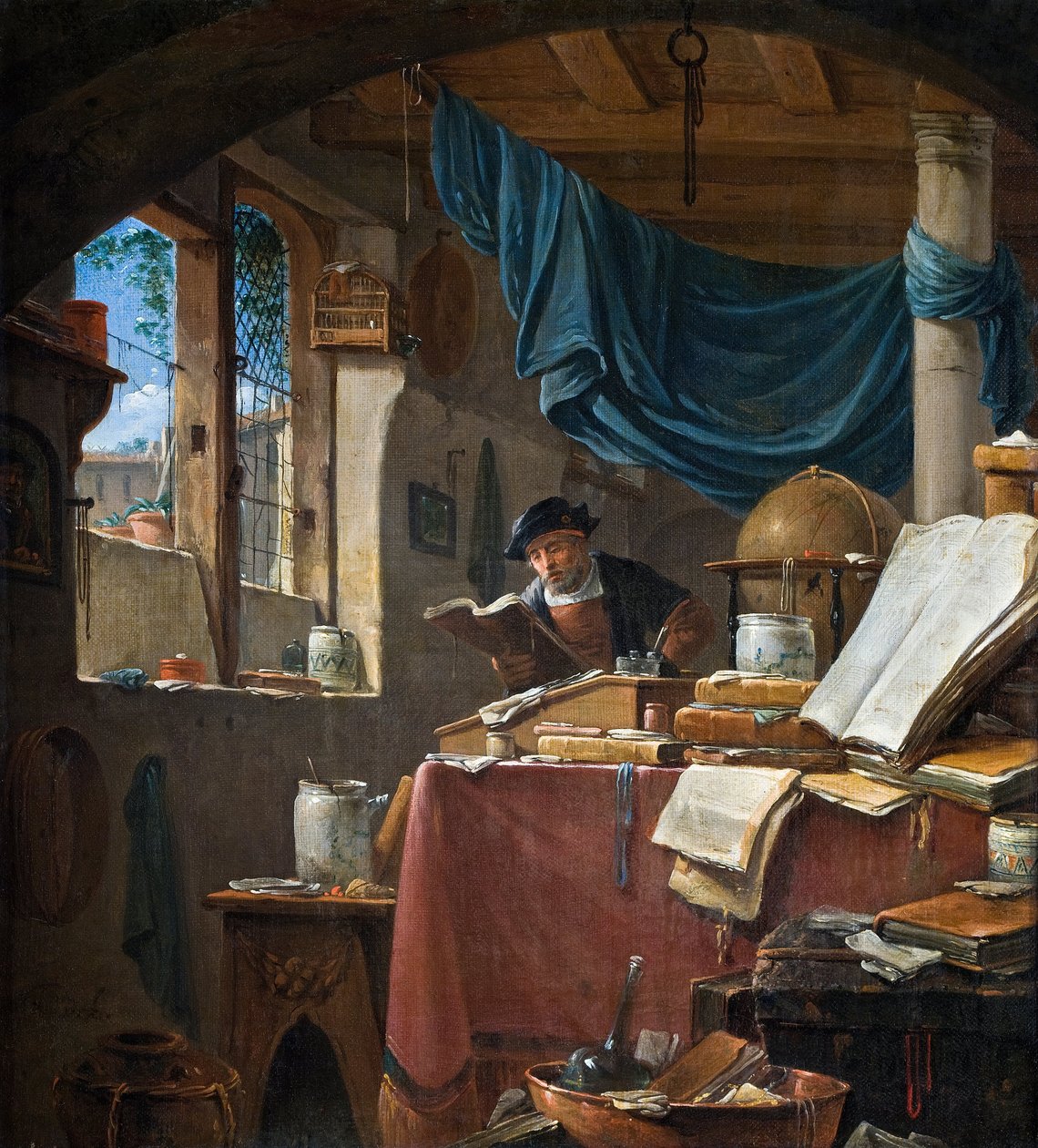 Učenec ve své studii od Thomas Wyck