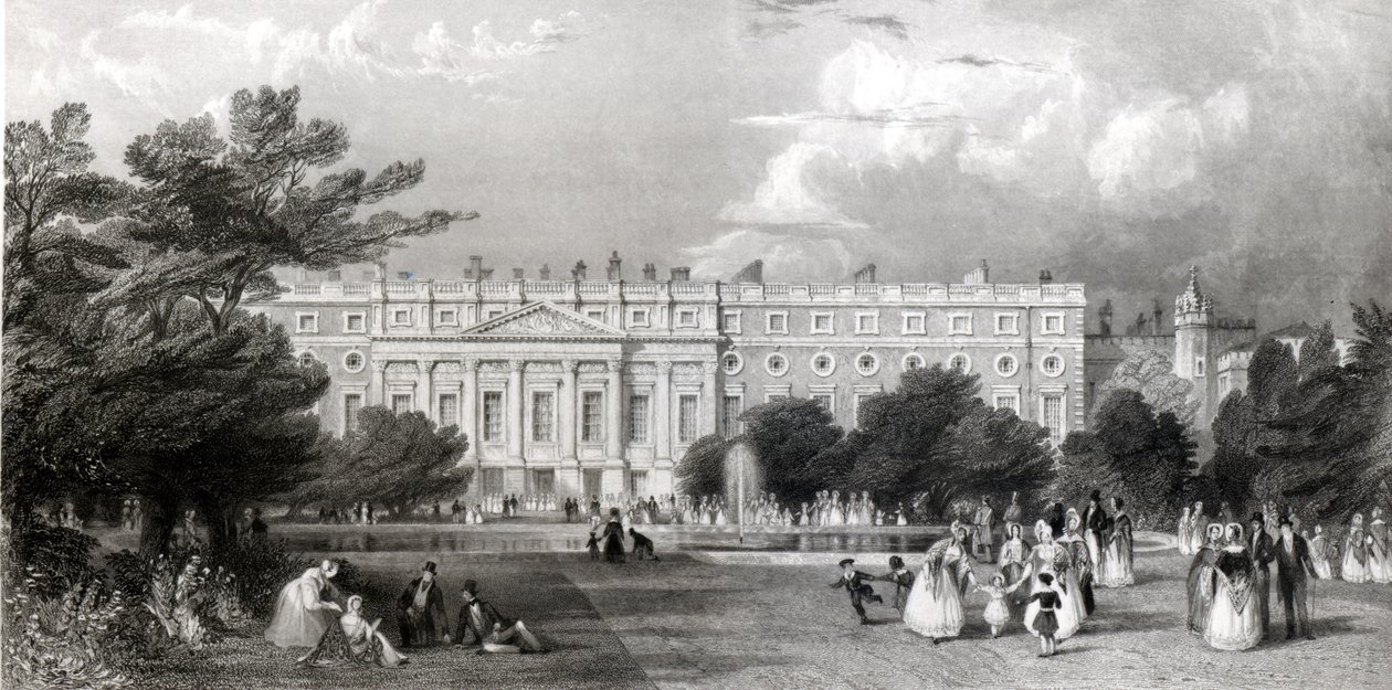 Palác Hampton Court od Thomas Allom