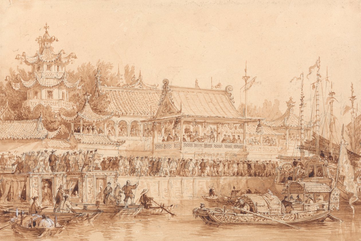 Divadlo v Tien-Sin od Thomas Allom