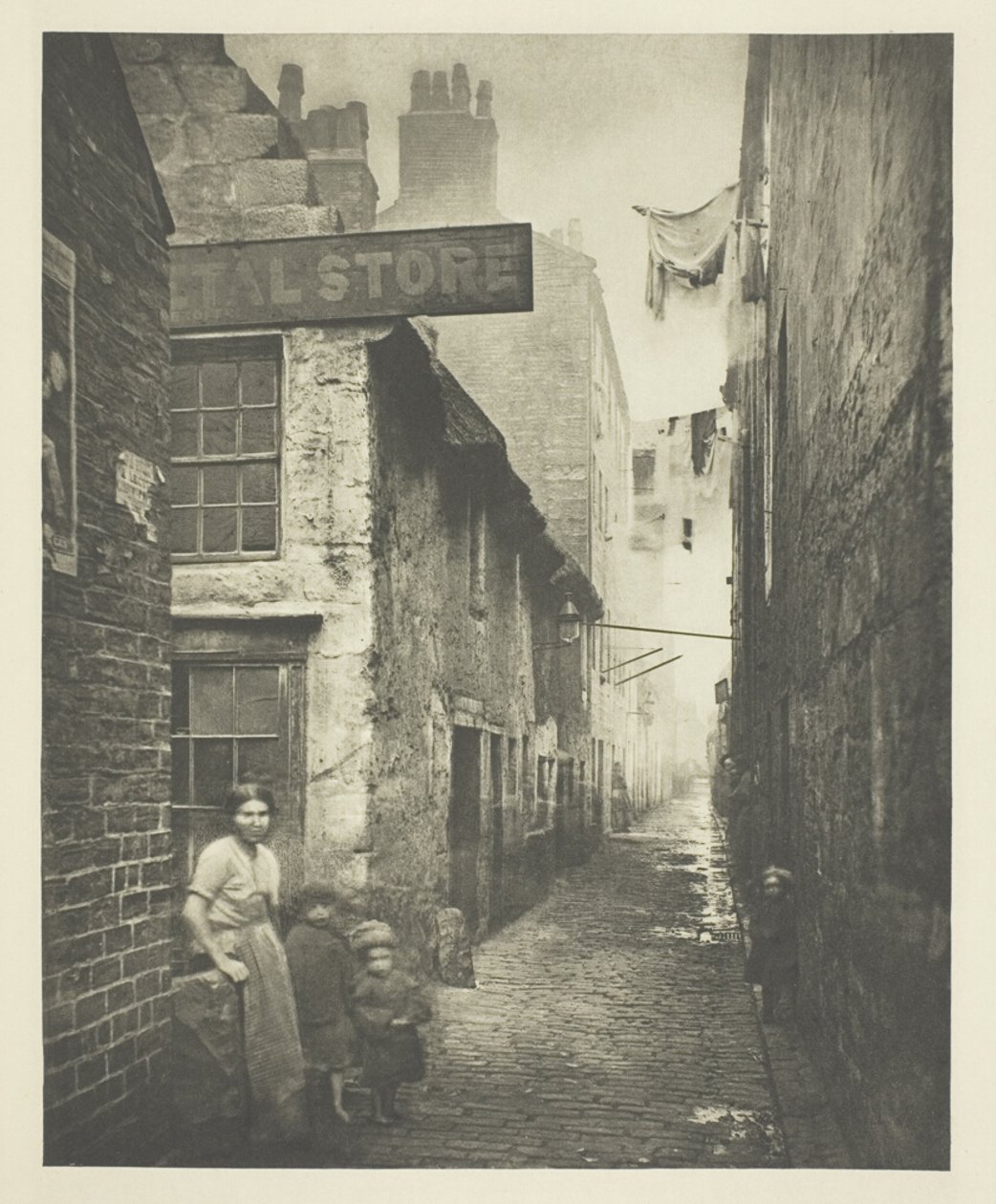 Stará vila u ulice High Street od Thomas Annan