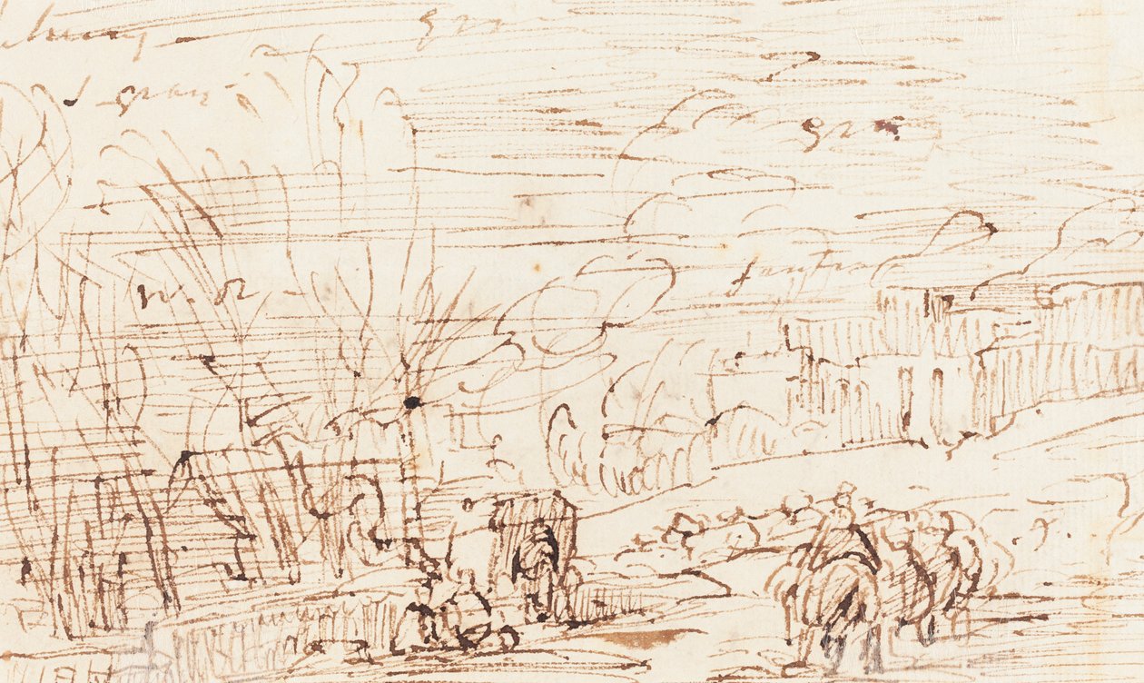 Postavy v krajině [verso] od Thomas Barker