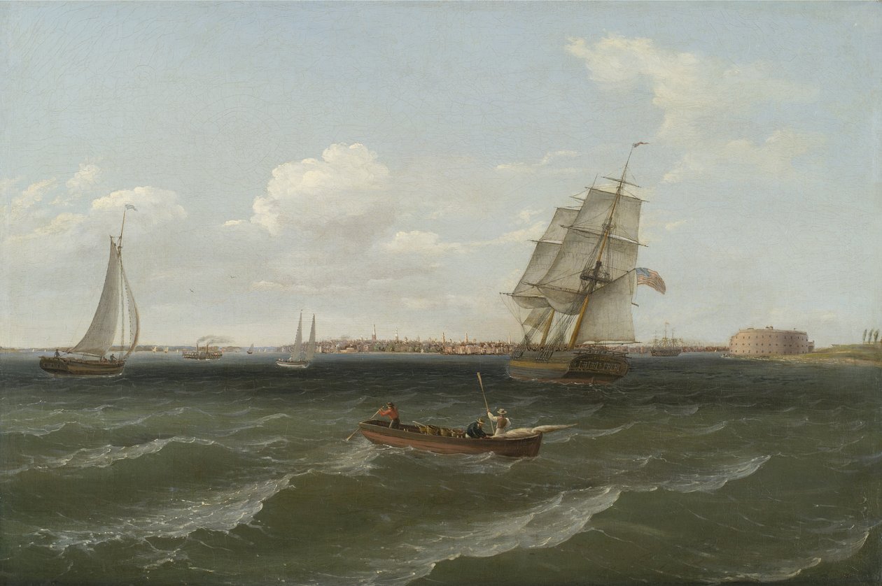 New York Harbor, 1813 od Thomas Birch