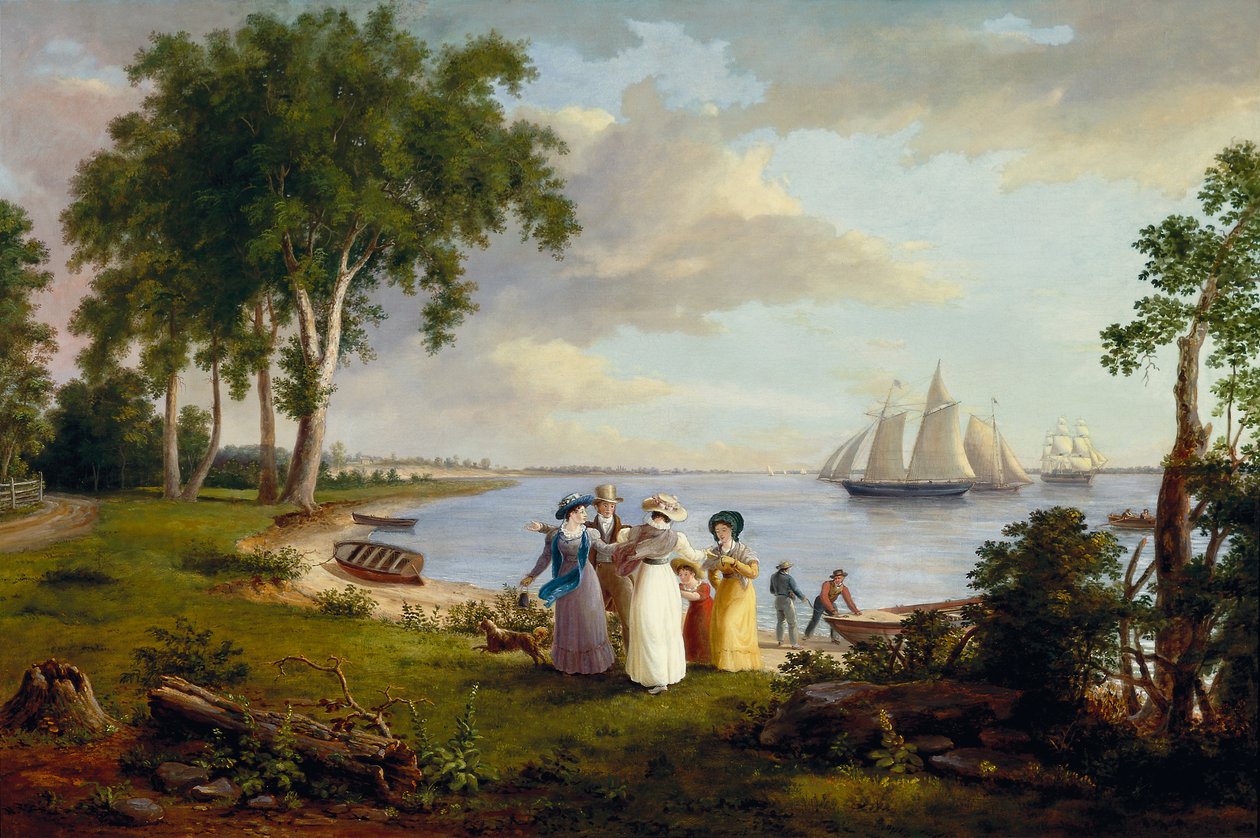 Pohled na Delaware poblíž Philadelphie od Thomas Birch
